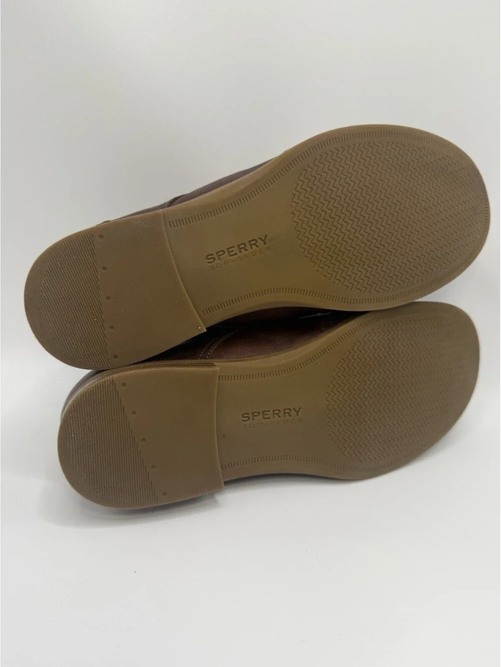 Sperry Top Sider Dress Shoes Womens 6.5 Oxford Lace Up Almond Toe Leather Brown